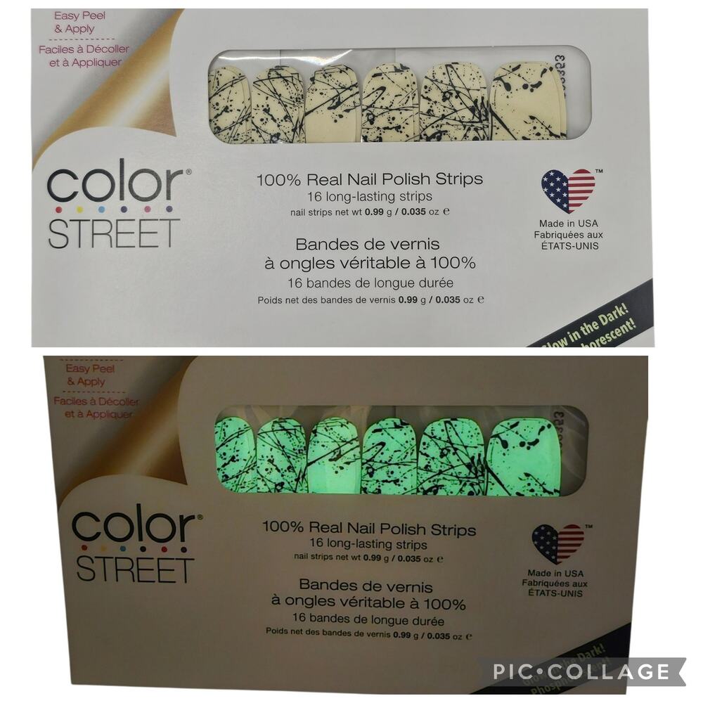 Color Street "Too Ghoul For You" Glow-in-the-Dark Halloween Nail Strips NIP